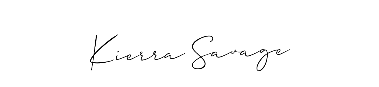 The best way (Allison_Script) to make a short signature is to pick only two or three words in your name. The name Kierra Savage include a total of six letters. For converting this name. Kierra Savage signature style 2 images and pictures png