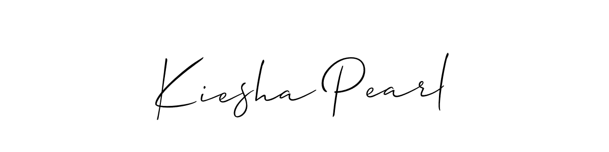 if you are searching for the best signature style for your name Kiesha Pearl. so please give up your signature search. here we have designed multiple signature styles  using Allison_Script. Kiesha Pearl signature style 2 images and pictures png