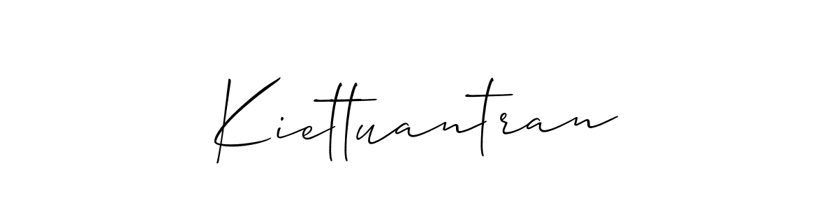 Create a beautiful signature design for name Kiettuantran. With this signature (Allison_Script) fonts, you can make a handwritten signature for free. Kiettuantran signature style 2 images and pictures png