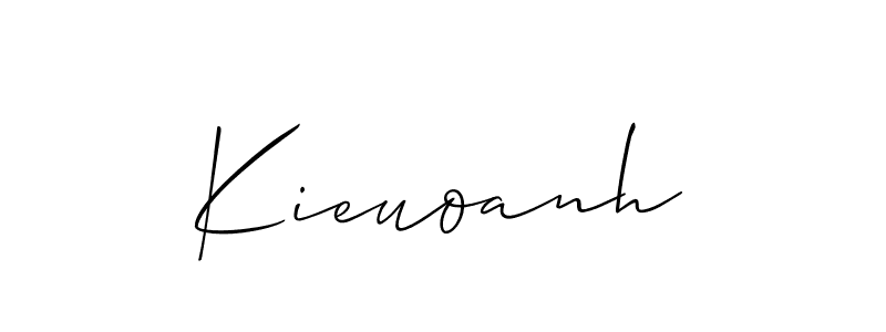 Create a beautiful signature design for name Kieuoanh. With this signature (Allison_Script) fonts, you can make a handwritten signature for free. Kieuoanh signature style 2 images and pictures png