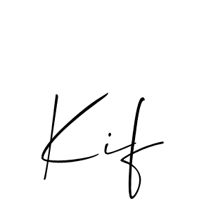 if you are searching for the best signature style for your name Kif. so please give up your signature search. here we have designed multiple signature styles  using Allison_Script. Kif signature style 2 images and pictures png