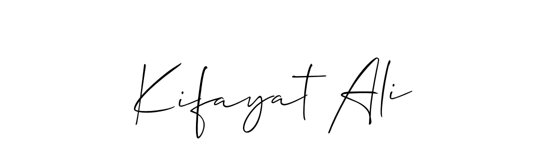 if you are searching for the best signature style for your name Kifayat Ali. so please give up your signature search. here we have designed multiple signature styles  using Allison_Script. Kifayat Ali signature style 2 images and pictures png