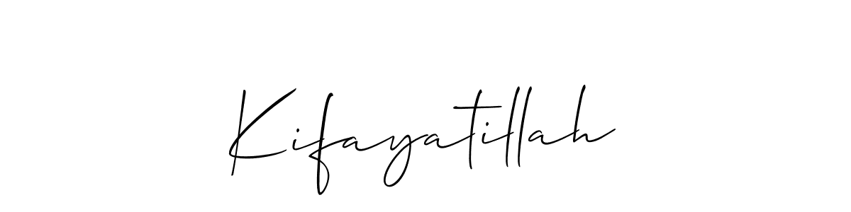 How to make Kifayatillah signature? Allison_Script is a professional autograph style. Create handwritten signature for Kifayatillah name. Kifayatillah signature style 2 images and pictures png