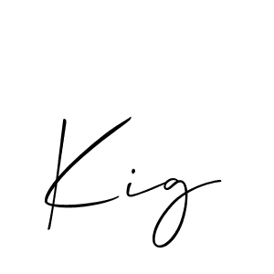 Best and Professional Signature Style for Kig. Allison_Script Best Signature Style Collection. Kig signature style 2 images and pictures png