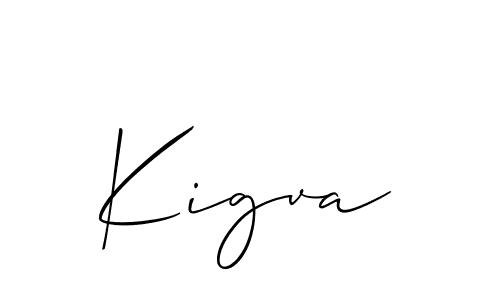 Also we have Kigva name is the best signature style. Create professional handwritten signature collection using Allison_Script autograph style. Kigva signature style 2 images and pictures png