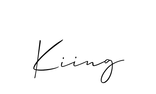 Kiing stylish signature style. Best Handwritten Sign (Allison_Script) for my name. Handwritten Signature Collection Ideas for my name Kiing. Kiing signature style 2 images and pictures png