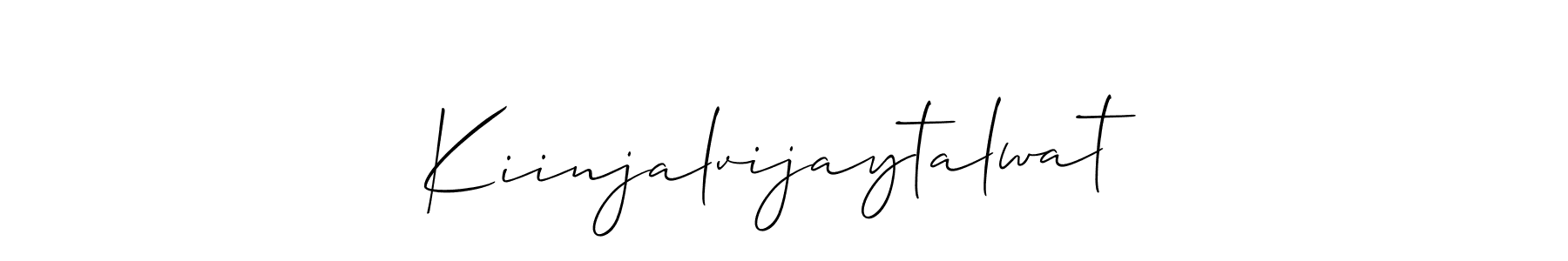 Once you've used our free online signature maker to create your best signature Allison_Script style, it's time to enjoy all of the benefits that Kiinjalvijaytalwat name signing documents. Kiinjalvijaytalwat signature style 2 images and pictures png