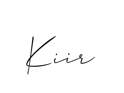 Use a signature maker to create a handwritten signature online. With this signature software, you can design (Allison_Script) your own signature for name Kiir. Kiir signature style 2 images and pictures png