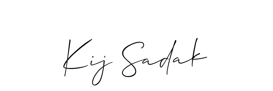 Once you've used our free online signature maker to create your best signature Allison_Script style, it's time to enjoy all of the benefits that Kij Sadak name signing documents. Kij Sadak signature style 2 images and pictures png