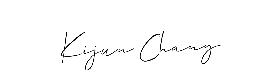 How to make Kijun Chang signature? Allison_Script is a professional autograph style. Create handwritten signature for Kijun Chang name. Kijun Chang signature style 2 images and pictures png