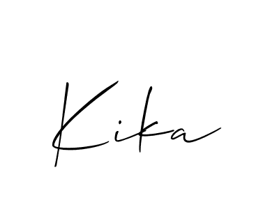 Create a beautiful signature design for name Kika. With this signature (Allison_Script) fonts, you can make a handwritten signature for free. Kika signature style 2 images and pictures png