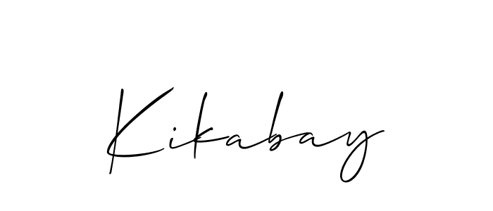 Use a signature maker to create a handwritten signature online. With this signature software, you can design (Allison_Script) your own signature for name Kikabay. Kikabay signature style 2 images and pictures png