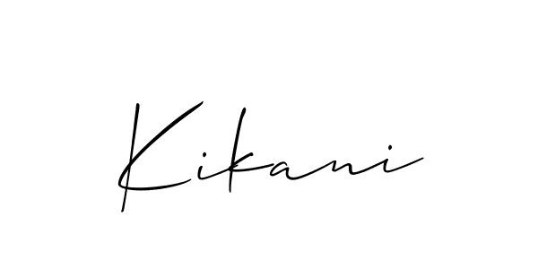 You should practise on your own different ways (Allison_Script) to write your name (Kikani) in signature. don't let someone else do it for you. Kikani signature style 2 images and pictures png