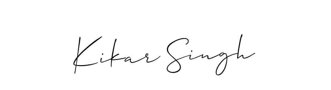 Make a beautiful signature design for name Kikar Singh. With this signature (Allison_Script) style, you can create a handwritten signature for free. Kikar Singh signature style 2 images and pictures png