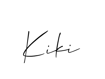 How to make Kiki signature? Allison_Script is a professional autograph style. Create handwritten signature for Kiki name. Kiki signature style 2 images and pictures png