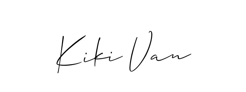 Similarly Allison_Script is the best handwritten signature design. Signature creator online .You can use it as an online autograph creator for name Kiki Van. Kiki Van signature style 2 images and pictures png