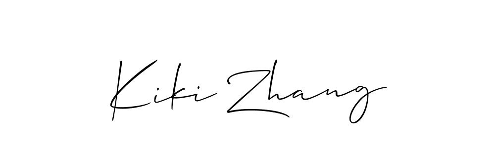 How to make Kiki Zhang name signature. Use Allison_Script style for creating short signs online. This is the latest handwritten sign. Kiki Zhang signature style 2 images and pictures png