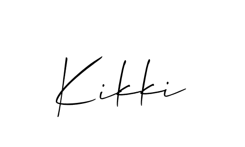 Design your own signature with our free online signature maker. With this signature software, you can create a handwritten (Allison_Script) signature for name Kikki. Kikki signature style 2 images and pictures png