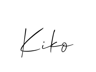 How to Draw Kiko signature style? Allison_Script is a latest design signature styles for name Kiko. Kiko signature style 2 images and pictures png