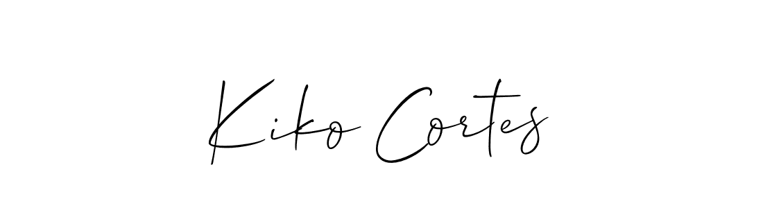 It looks lik you need a new signature style for name Kiko Cortes. Design unique handwritten (Allison_Script) signature with our free signature maker in just a few clicks. Kiko Cortes signature style 2 images and pictures png