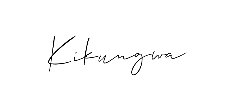 Use a signature maker to create a handwritten signature online. With this signature software, you can design (Allison_Script) your own signature for name Kikungwa. Kikungwa signature style 2 images and pictures png