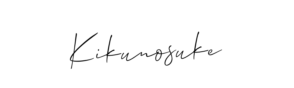 Use a signature maker to create a handwritten signature online. With this signature software, you can design (Allison_Script) your own signature for name Kikunosuke. Kikunosuke signature style 2 images and pictures png