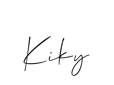 How to Draw Kiky signature style? Allison_Script is a latest design signature styles for name Kiky. Kiky signature style 2 images and pictures png