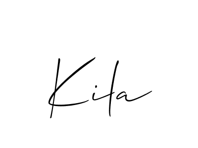 if you are searching for the best signature style for your name Kila. so please give up your signature search. here we have designed multiple signature styles  using Allison_Script. Kila signature style 2 images and pictures png