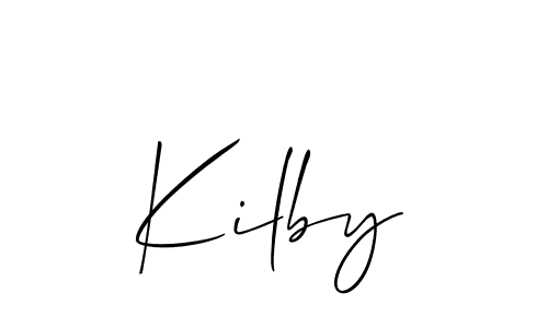 Create a beautiful signature design for name Kilby. With this signature (Allison_Script) fonts, you can make a handwritten signature for free. Kilby signature style 2 images and pictures png