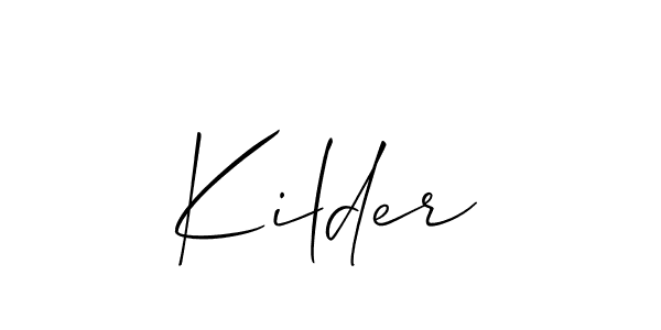 Allison_Script is a professional signature style that is perfect for those who want to add a touch of class to their signature. It is also a great choice for those who want to make their signature more unique. Get Kilder name to fancy signature for free. Kilder signature style 2 images and pictures png