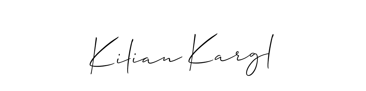 Also You can easily find your signature by using the search form. We will create Kilian Kargl name handwritten signature images for you free of cost using Allison_Script sign style. Kilian Kargl signature style 2 images and pictures png