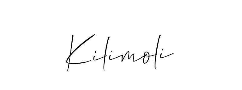 Design your own signature with our free online signature maker. With this signature software, you can create a handwritten (Allison_Script) signature for name Kilimoli. Kilimoli signature style 2 images and pictures png