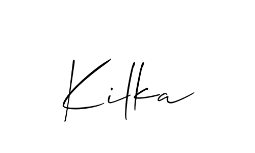 Also we have Kilka name is the best signature style. Create professional handwritten signature collection using Allison_Script autograph style. Kilka signature style 2 images and pictures png