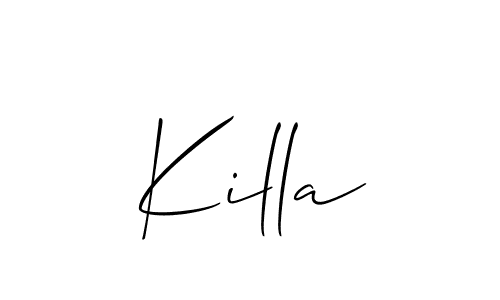 You should practise on your own different ways (Allison_Script) to write your name (Killa) in signature. don't let someone else do it for you. Killa signature style 2 images and pictures png