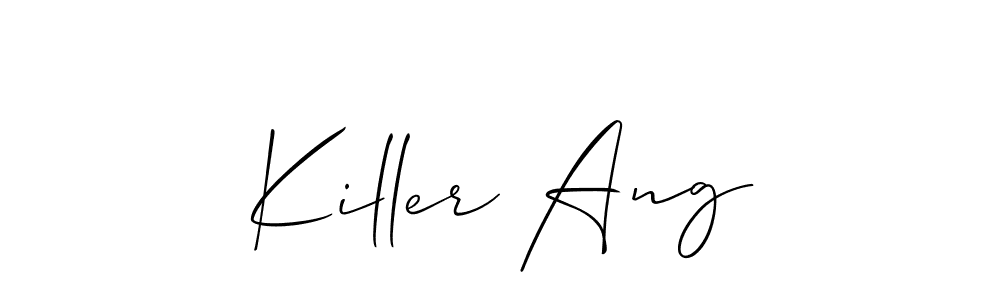 How to make Killer Ang name signature. Use Allison_Script style for creating short signs online. This is the latest handwritten sign. Killer Ang signature style 2 images and pictures png