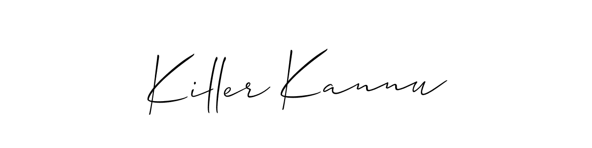 You should practise on your own different ways (Allison_Script) to write your name (Killer Kannu) in signature. don't let someone else do it for you. Killer Kannu signature style 2 images and pictures png