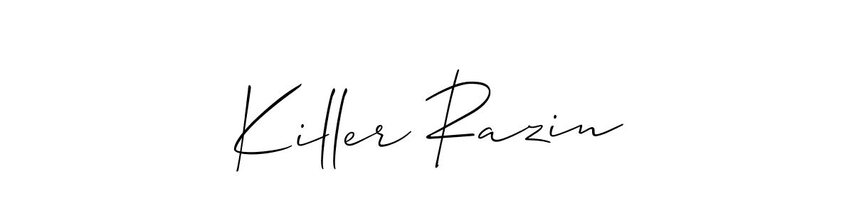 How to make Killer Razin signature? Allison_Script is a professional autograph style. Create handwritten signature for Killer Razin name. Killer Razin signature style 2 images and pictures png