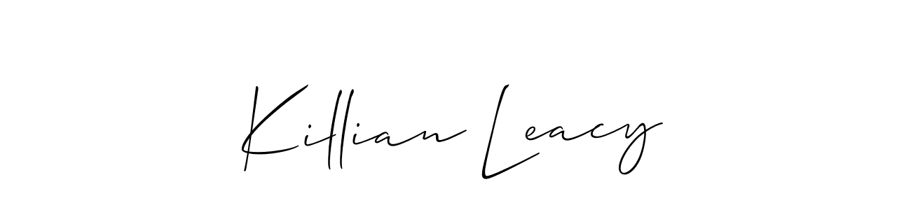 Create a beautiful signature design for name Killian Leacy. With this signature (Allison_Script) fonts, you can make a handwritten signature for free. Killian Leacy signature style 2 images and pictures png