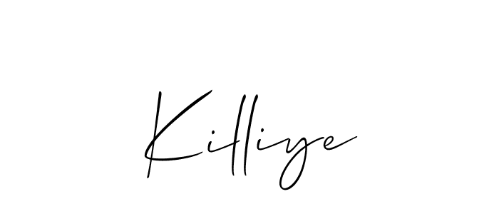 It looks lik you need a new signature style for name Killiye. Design unique handwritten (Allison_Script) signature with our free signature maker in just a few clicks. Killiye signature style 2 images and pictures png