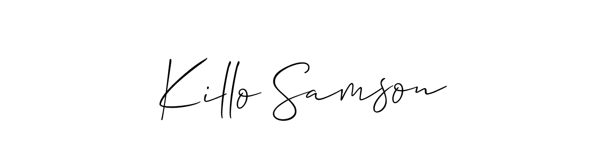 Also we have Killo Samson name is the best signature style. Create professional handwritten signature collection using Allison_Script autograph style. Killo Samson signature style 2 images and pictures png