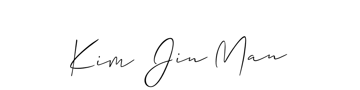 Make a beautiful signature design for name Kim  Jin Man. With this signature (Allison_Script) style, you can create a handwritten signature for free. Kim  Jin Man signature style 2 images and pictures png