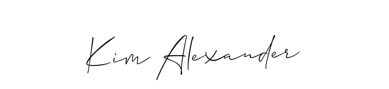 The best way (Allison_Script) to make a short signature is to pick only two or three words in your name. The name Kim Alexander include a total of six letters. For converting this name. Kim Alexander signature style 2 images and pictures png