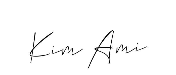 Design your own signature with our free online signature maker. With this signature software, you can create a handwritten (Allison_Script) signature for name Kim Ami. Kim Ami signature style 2 images and pictures png
