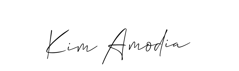 Kim Amodia stylish signature style. Best Handwritten Sign (Allison_Script) for my name. Handwritten Signature Collection Ideas for my name Kim Amodia. Kim Amodia signature style 2 images and pictures png