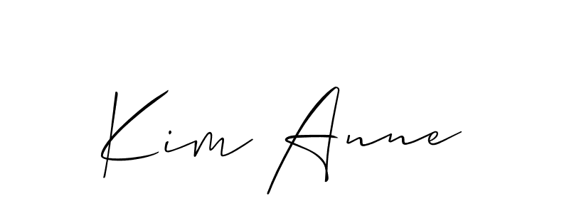 How to Draw Kim Anne signature style? Allison_Script is a latest design signature styles for name Kim Anne. Kim Anne signature style 2 images and pictures png