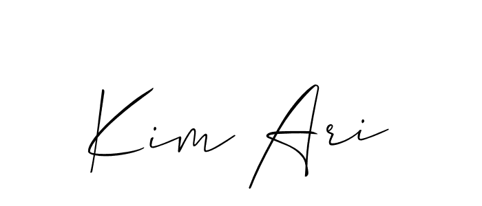 Kim Ari stylish signature style. Best Handwritten Sign (Allison_Script) for my name. Handwritten Signature Collection Ideas for my name Kim Ari. Kim Ari signature style 2 images and pictures png