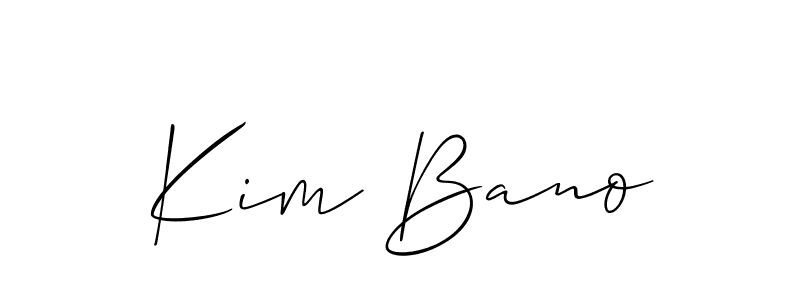 You should practise on your own different ways (Allison_Script) to write your name (Kim Bano) in signature. don't let someone else do it for you. Kim Bano signature style 2 images and pictures png
