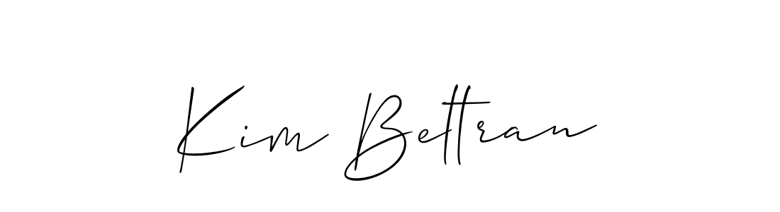 How to make Kim Beltran signature? Allison_Script is a professional autograph style. Create handwritten signature for Kim Beltran name. Kim Beltran signature style 2 images and pictures png