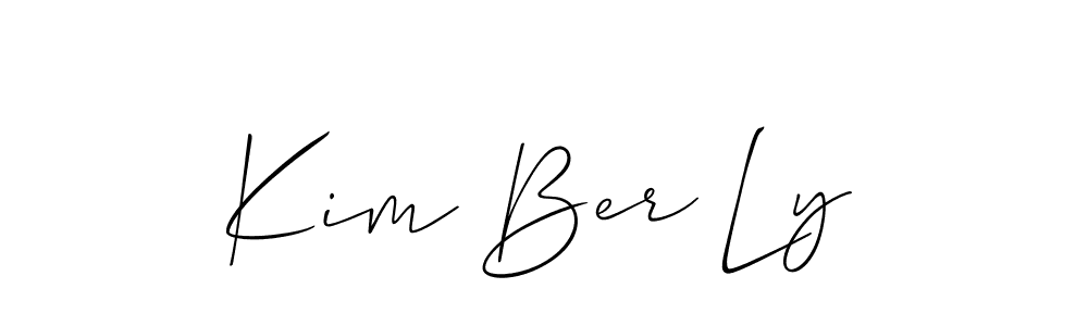 How to make Kim Ber Ly signature? Allison_Script is a professional autograph style. Create handwritten signature for Kim Ber Ly name. Kim Ber Ly signature style 2 images and pictures png