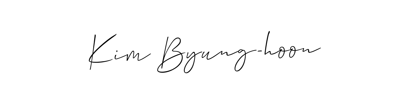 Create a beautiful signature design for name Kim Byung-hoon. With this signature (Allison_Script) fonts, you can make a handwritten signature for free. Kim Byung-hoon signature style 2 images and pictures png